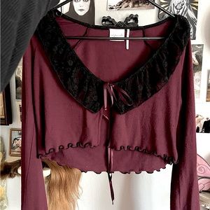 Cropped Lacey Sweater